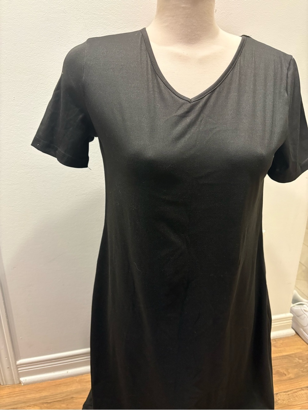 Classic Black V-Neck Women's Top
